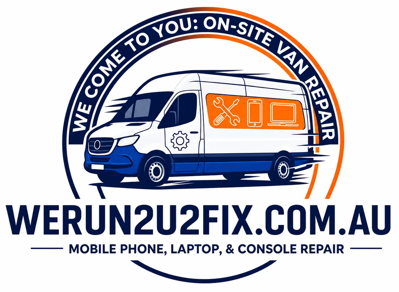 Logo: werun2u2fix.com.au on-site mobile van repair (werun2u2fix) (Repair) (Services) (About) (Contact) (Price) (Shop) (My Account)